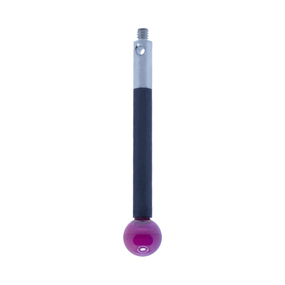 Straight Styli; base: stainless steel; stem: carbon fiber; ball: ruby