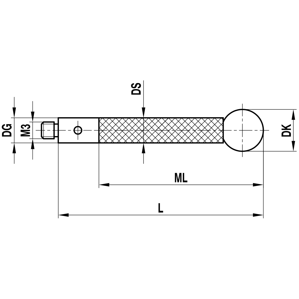 Drawing of product TC M3 080 05 030
