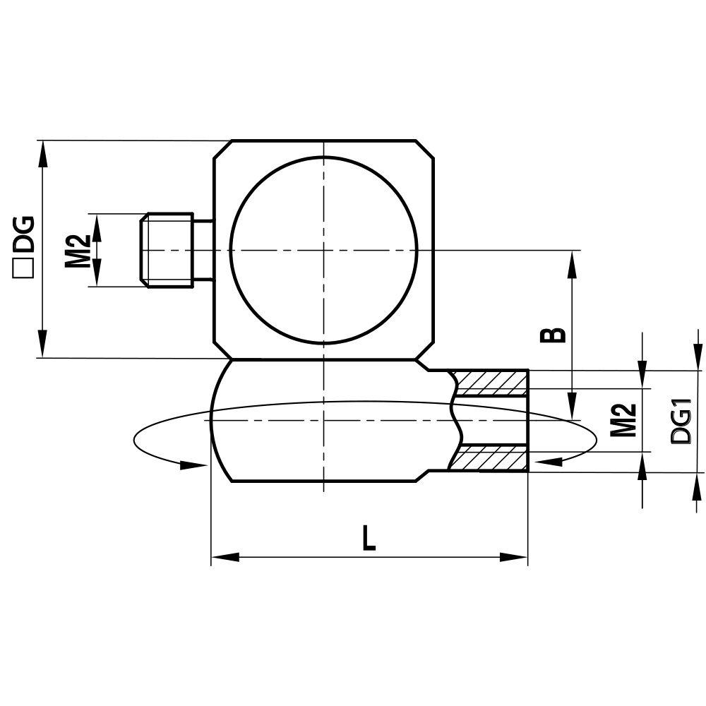 Drawing of product DI M2 000 04 008