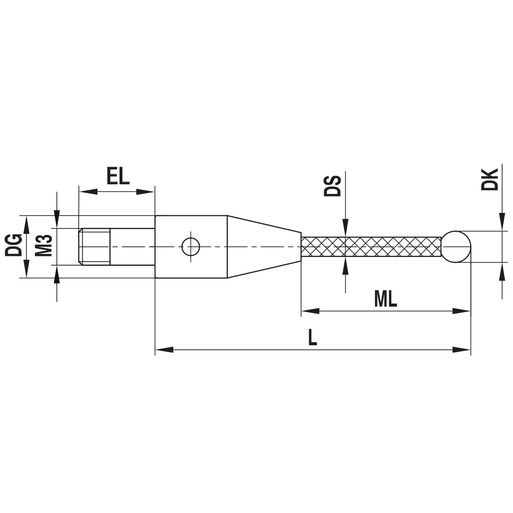 Drawing of product TC M3 S30 05 040/K
