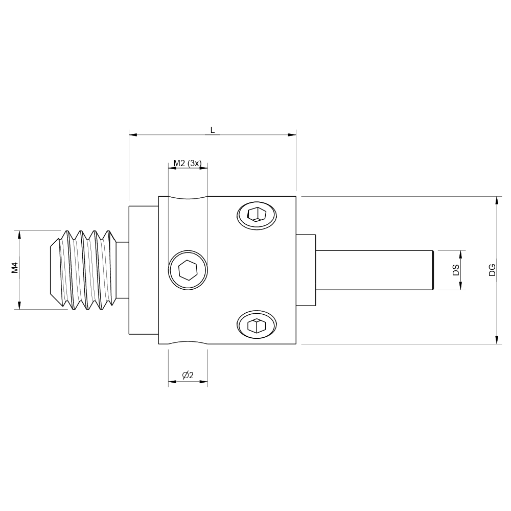 Drawing of product KH M4 020 070 08-S