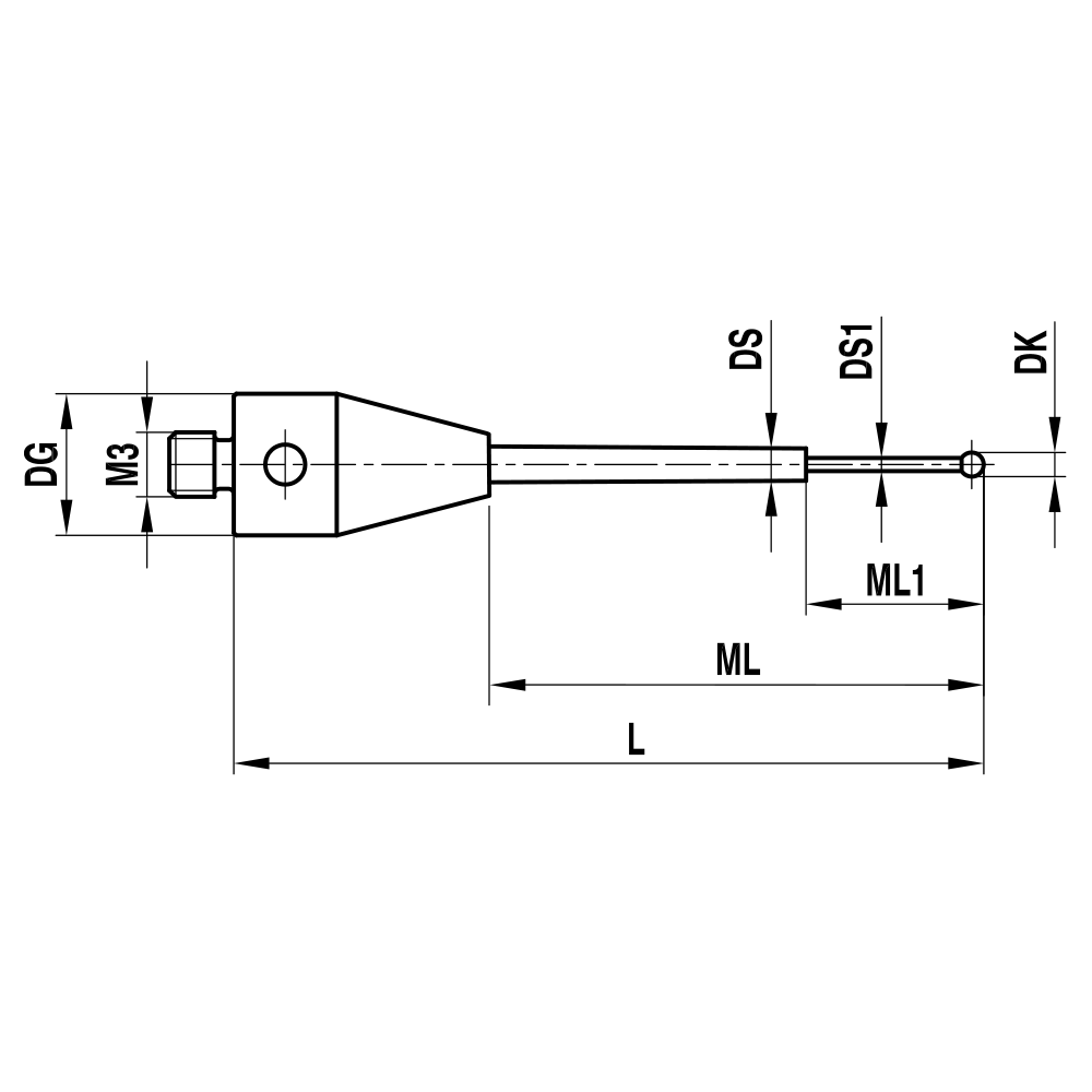 Drawing of product TH M3 010 05 020/0,8