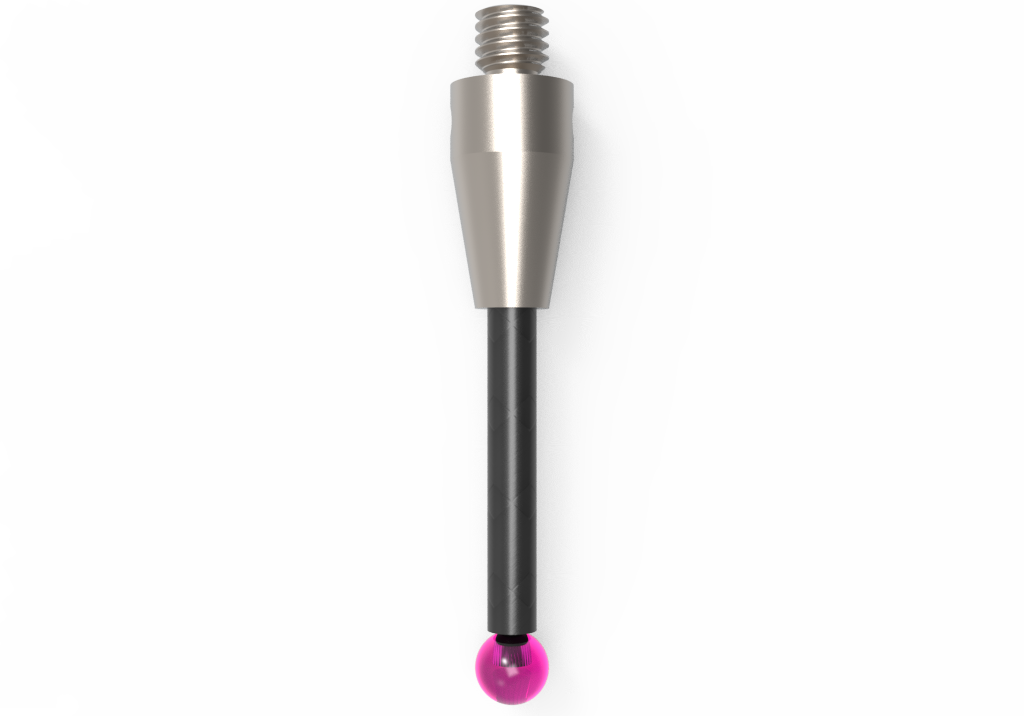 Straight Styli; base: titanium; stem: carbon fiber; ball: ruby