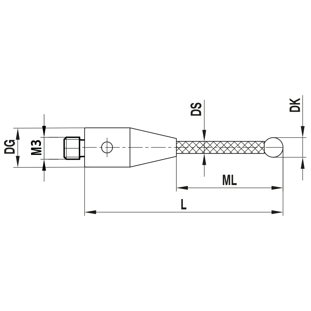 Drawing of product TC M3 030 05 058